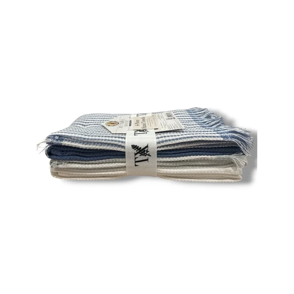 My Texas House Waffle 16x28 Cotton Kitchen Towels, 4pc, Blue White - Walmart